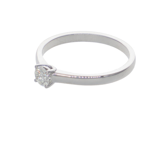 Anillo Oro Blanco y Brillante Solitario AN-14561