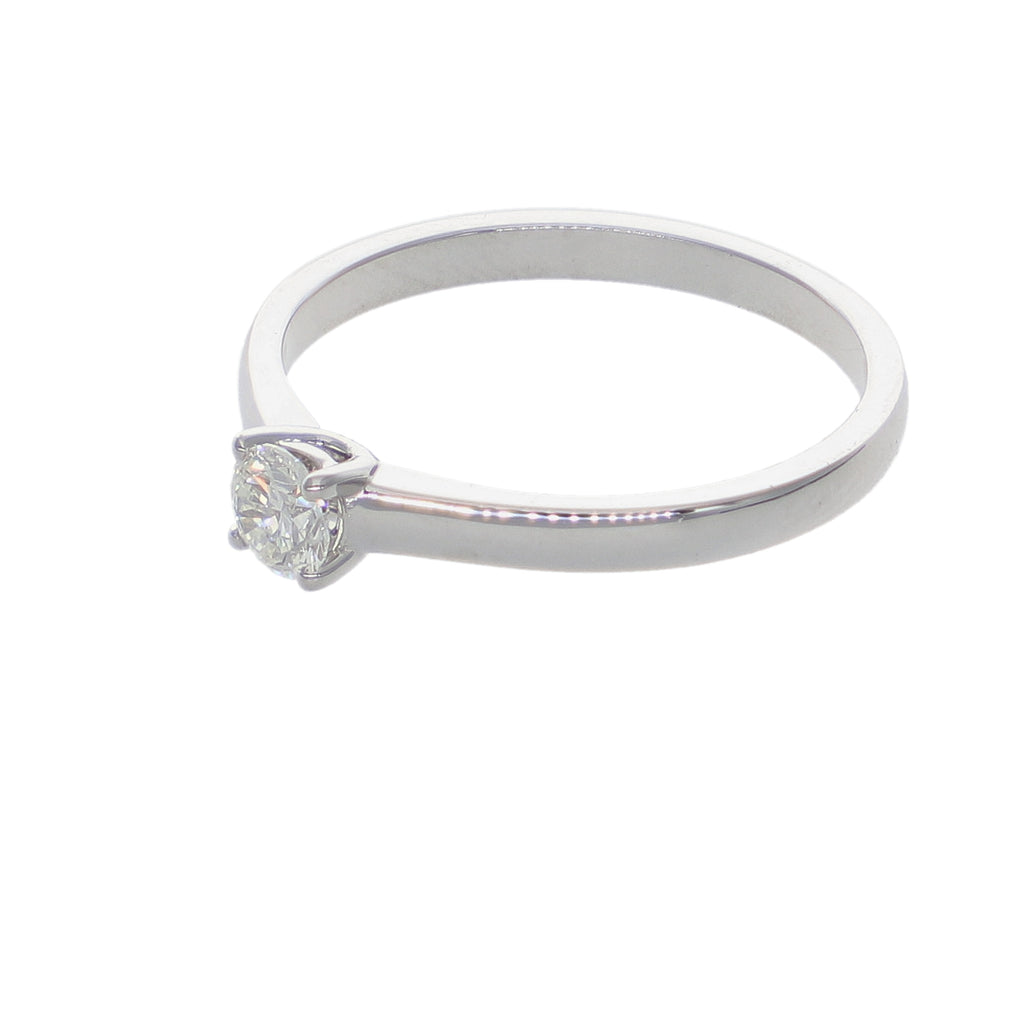 Anillo Oro Blanco y Brillante Solitario AN-14561