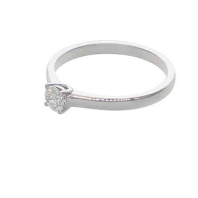 Anillo Oro Blanco y Brillante Solitario AN-14561