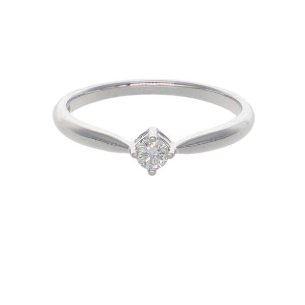 Anillo Oro Blanco y Brillante Solitario AN-14562