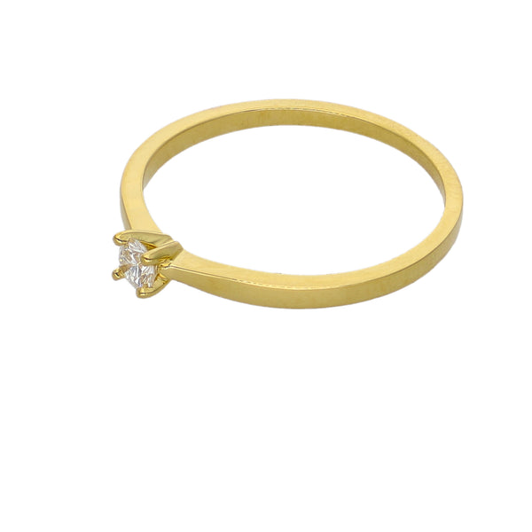 Anillo Oro Amarillo y Brillante Solitario AN-14565