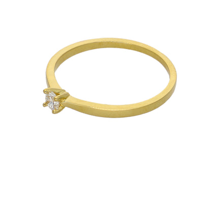 Anillo Oro Amarillo y Brillante Solitario AN-14565