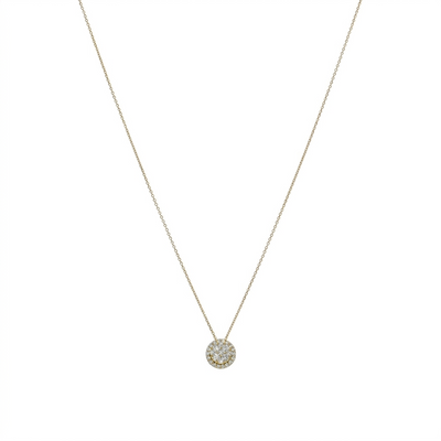 Collar Oro Amarillo y Brillantes Halo CO-14567