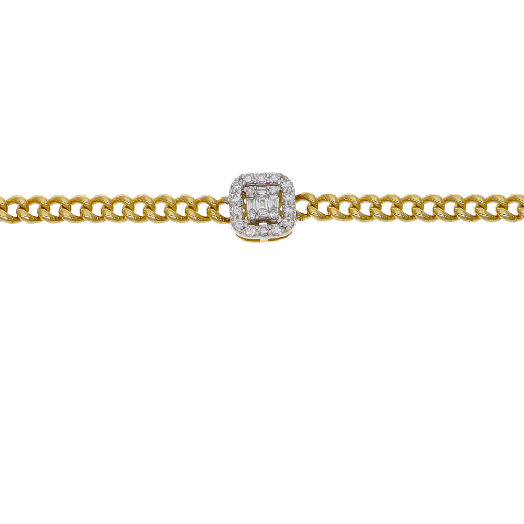 Pulsera Oro Amarillo y Brillantes PU-14568
