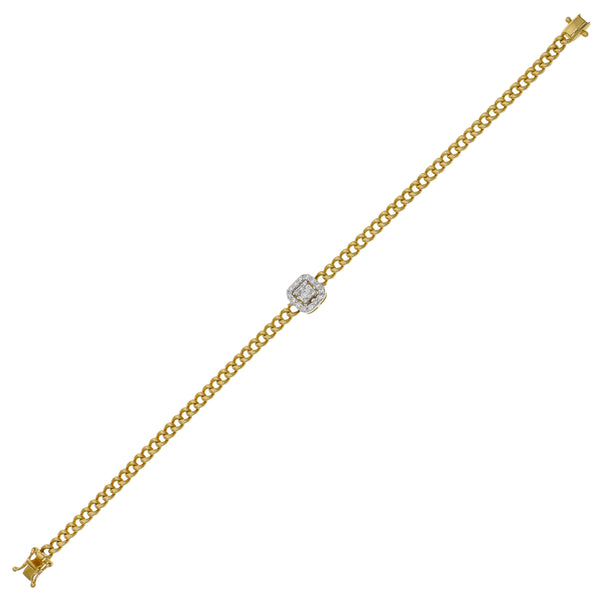 Pulsera Oro Amarillo y Brillantes PU-14568