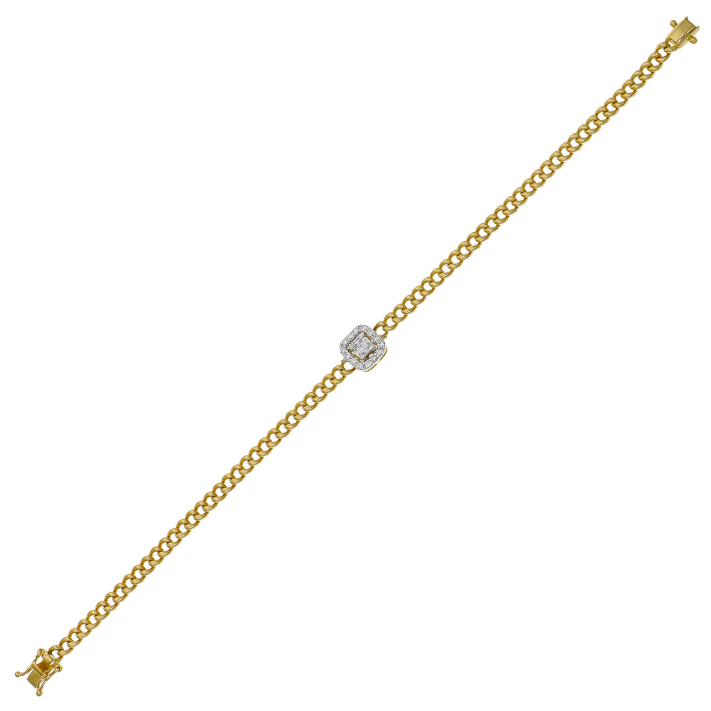 Pulsera Oro Amarillo y Brillantes PU-14568