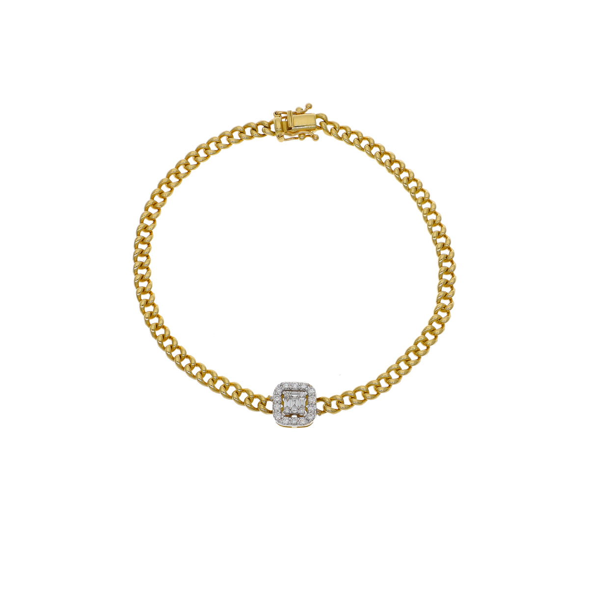 Pulsera Oro Amarillo y Brillantes PU-14568