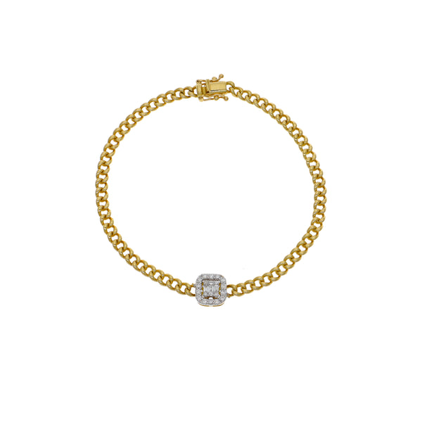 Pulsera Oro Amarillo y Brillantes PU-14568