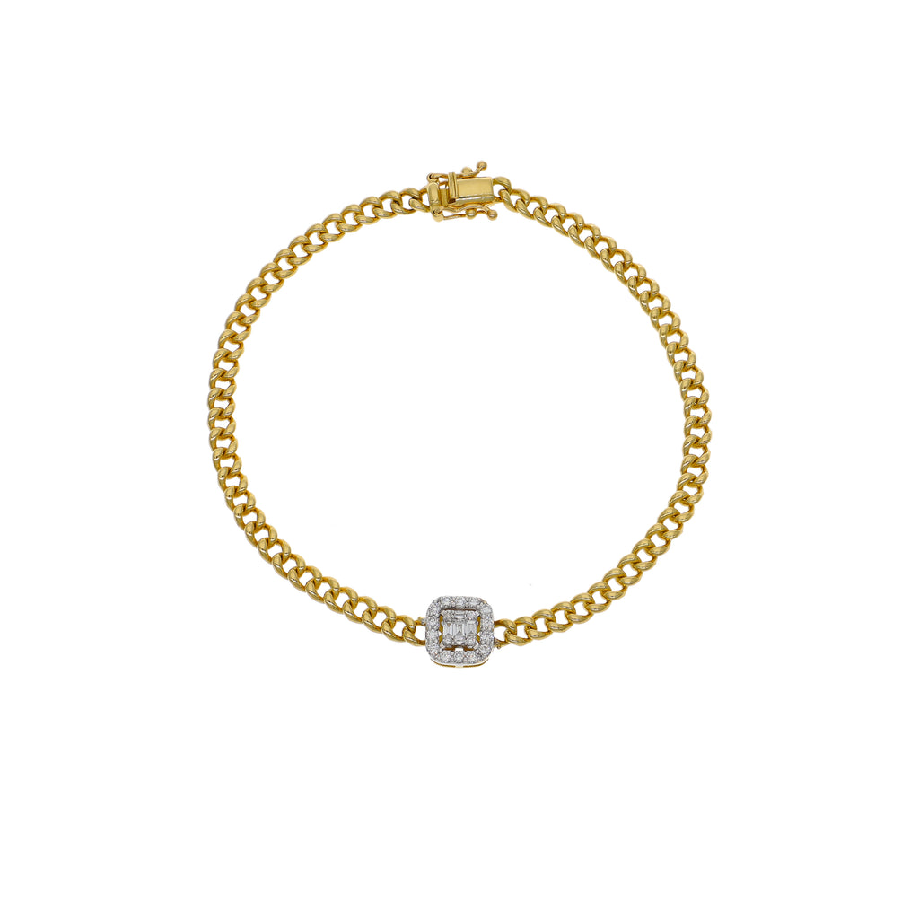 Pulsera Oro Amarillo y Brillantes PU-14568