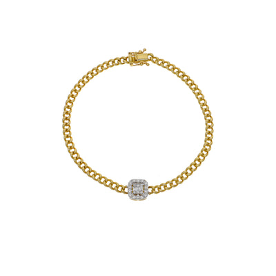 Pulsera Oro Amarillo y Brillantes PU-14568