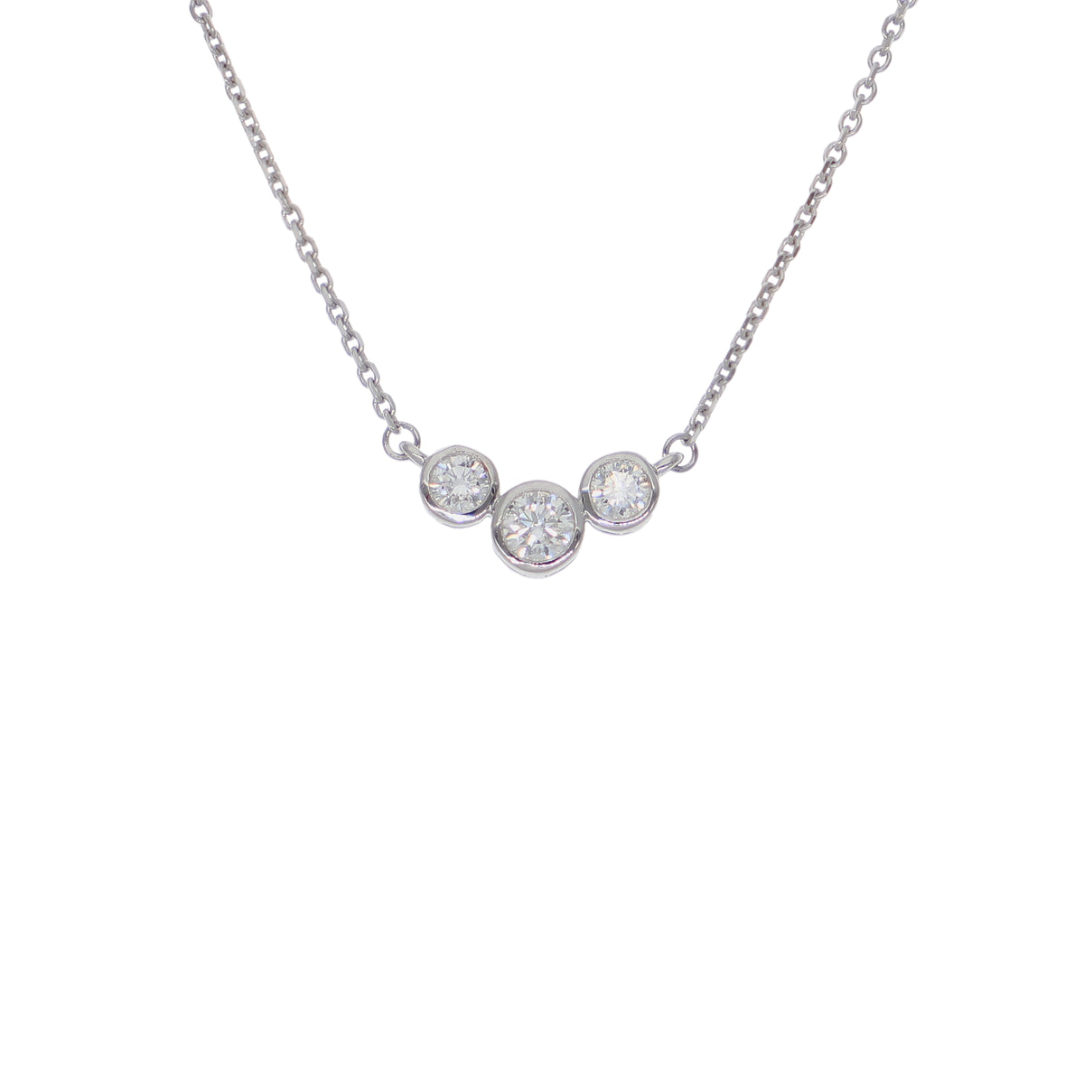 Collar Oro Blanco y Brillantes CO-14569