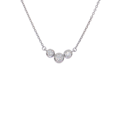 Collar Oro Blanco y Brillantes CO-14569