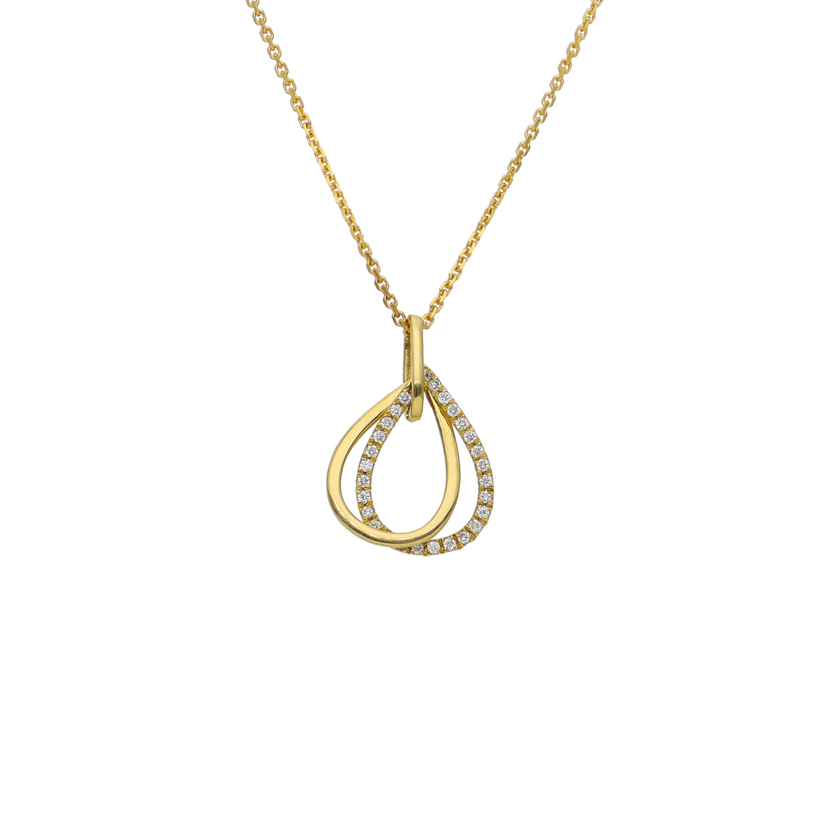 Collar Oro Amarillo y Brillantes CO-14571