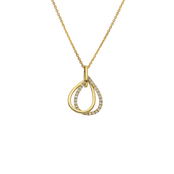 Collar Oro Amarillo y Brillantes CO-14571