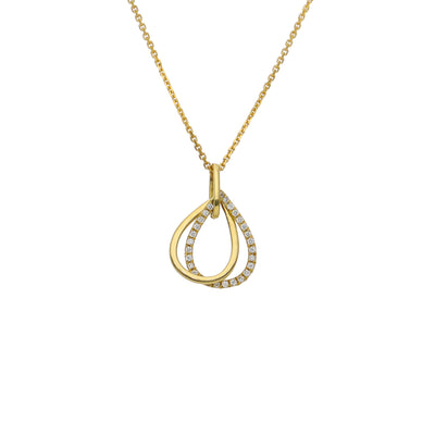 Collar Oro Amarillo y Brillantes CO-14571