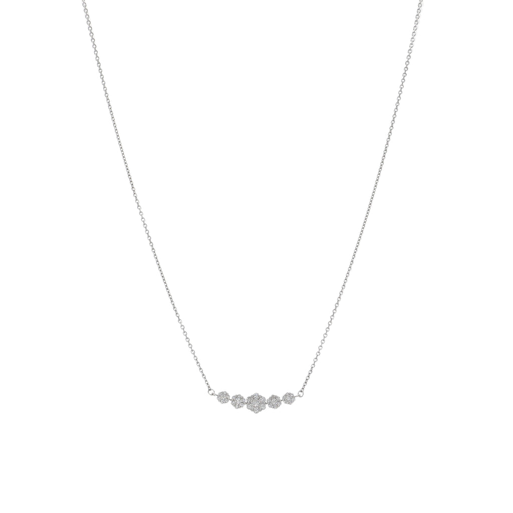 Collar Oro Blanco y Brillantes Halo CO-14573