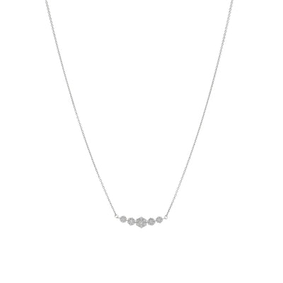 Collar Oro Blanco y Brillantes Halo CO-14573