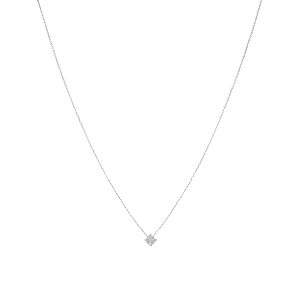 Collar Oro Blanco y Brillante Punto de Luz CO-14579