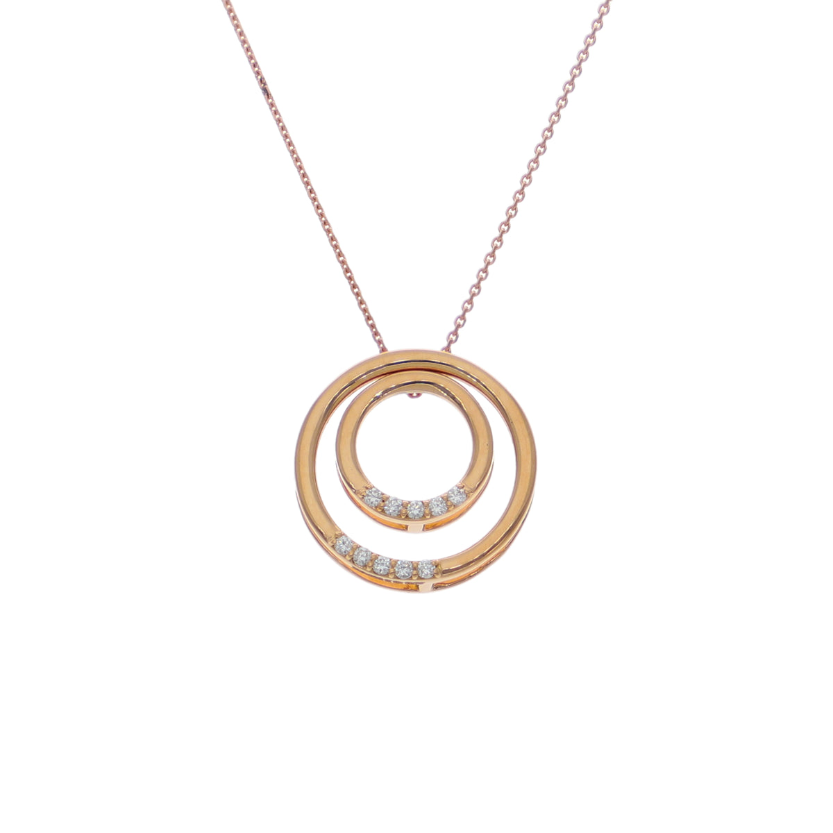 Collar Oro Rosa y Brillantes CO-14581