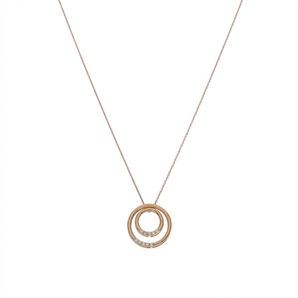 Collar Oro Rosa y Brillantes CO-14581