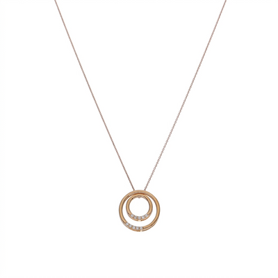 Collar Oro Rosa y Brillantes CO-14581