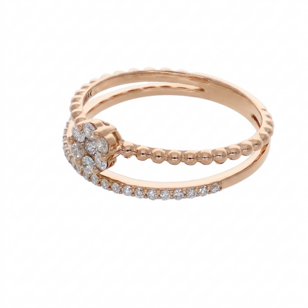 Anillo Oro Rosa y Brillantes AN-14583