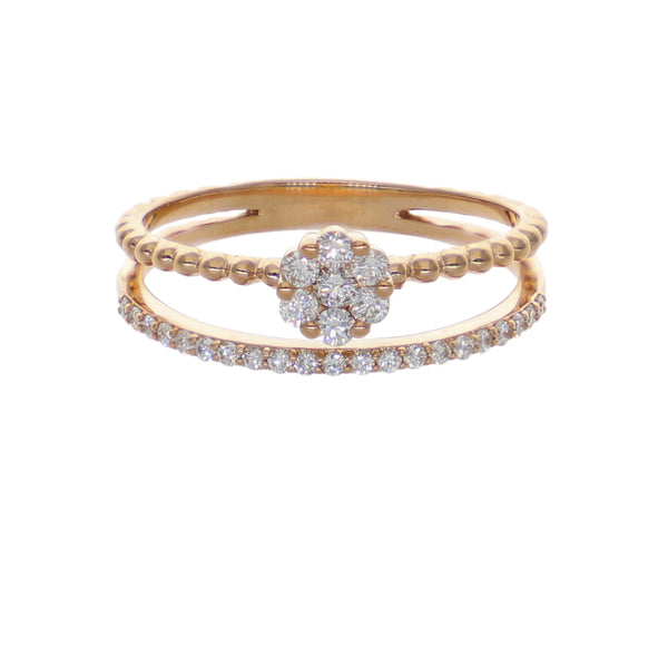 Anillo Oro Rosa y Brillantes AN-14583