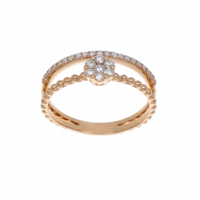 Anillo Oro Rosa y Brillantes AN-14583