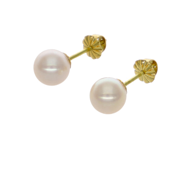 Aros Oro Amarillo y Perlas Cultivadas 6-6.5mm AR-14594