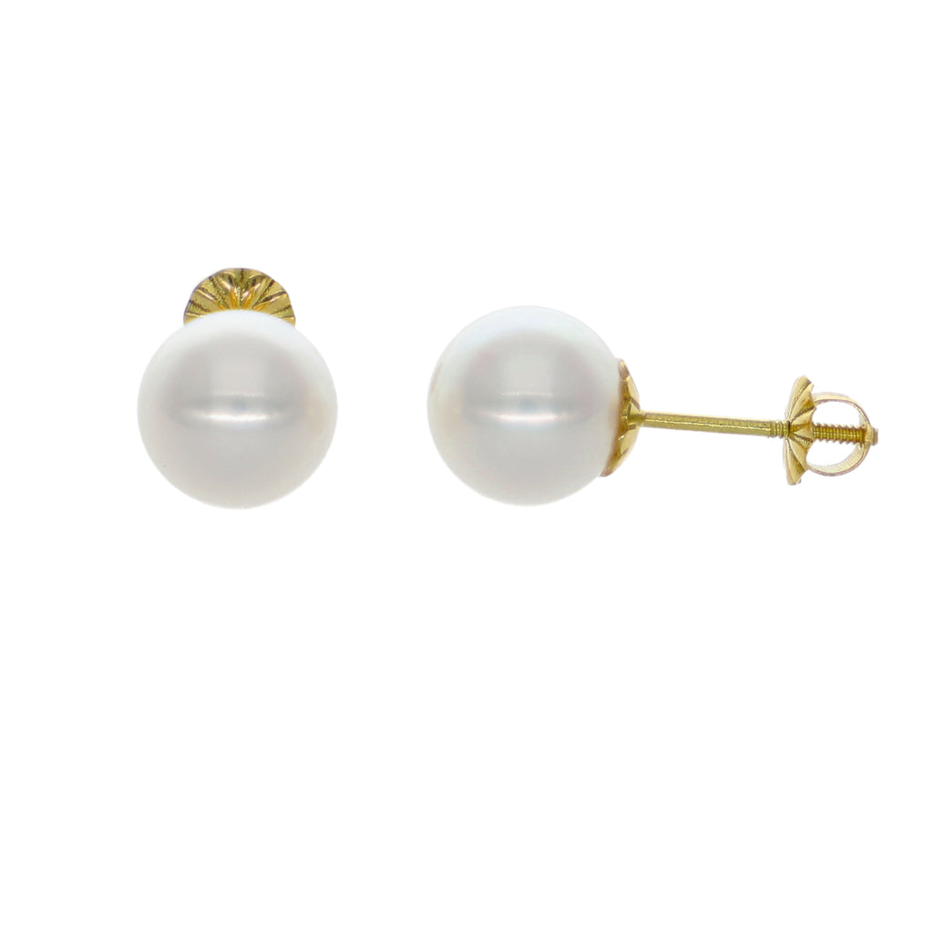Aros Oro Amarillo y Perlas Cultivadas 9-9.5mm AR-14591