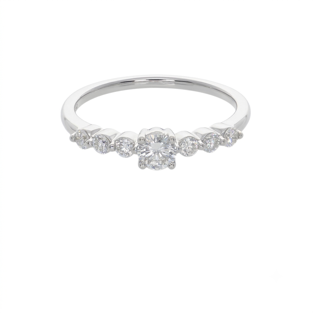 Anillo Platino con Diamantes 0,51 ct | AN-14595