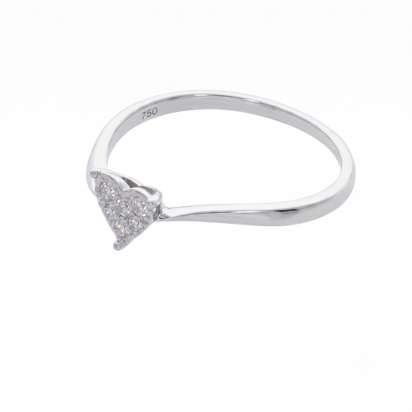 Anillo Oro Blanco con Diamantes 0,08 ct | AN-14598