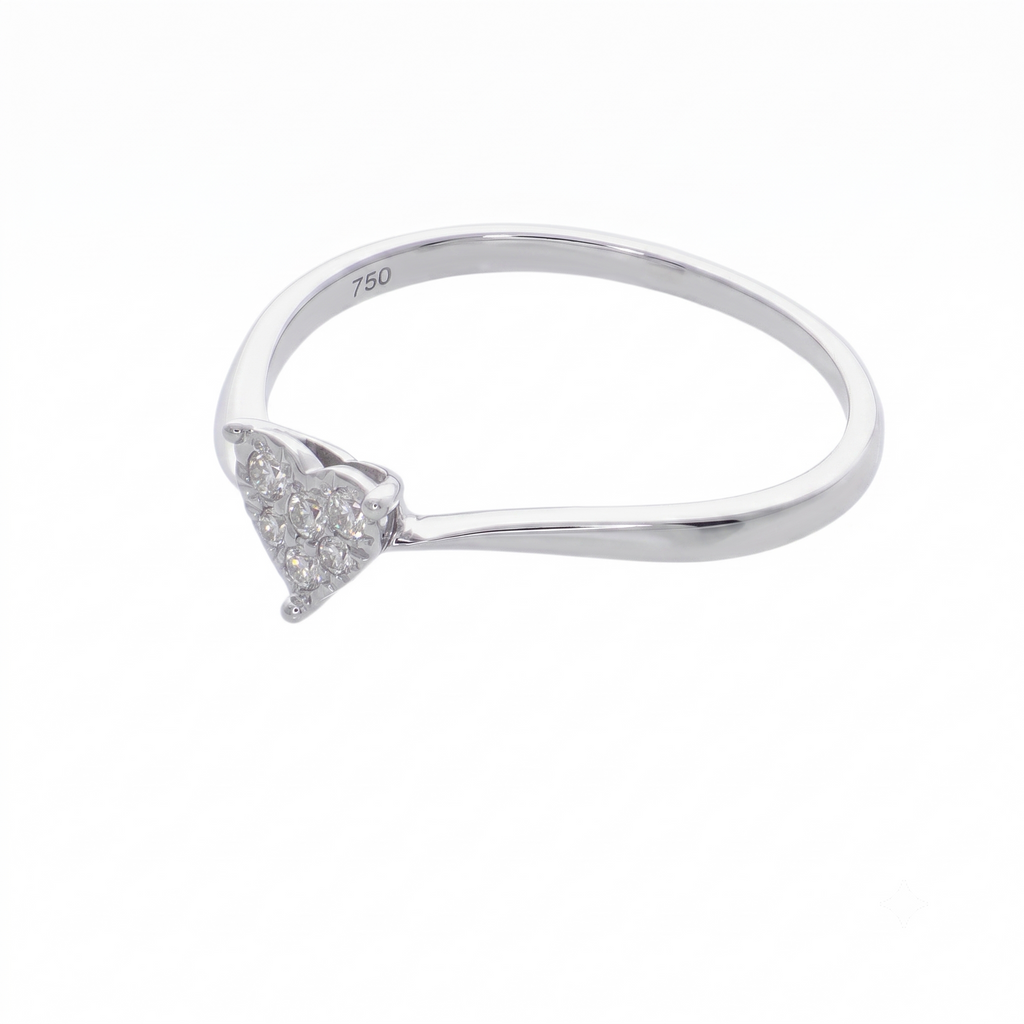 Anillo Oro Blanco con Diamantes 0,08 ct | AN-14598