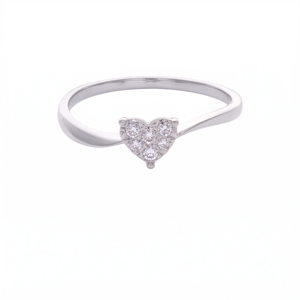 Anillo Oro Blanco con Diamantes 0,08 ct | AN-14598