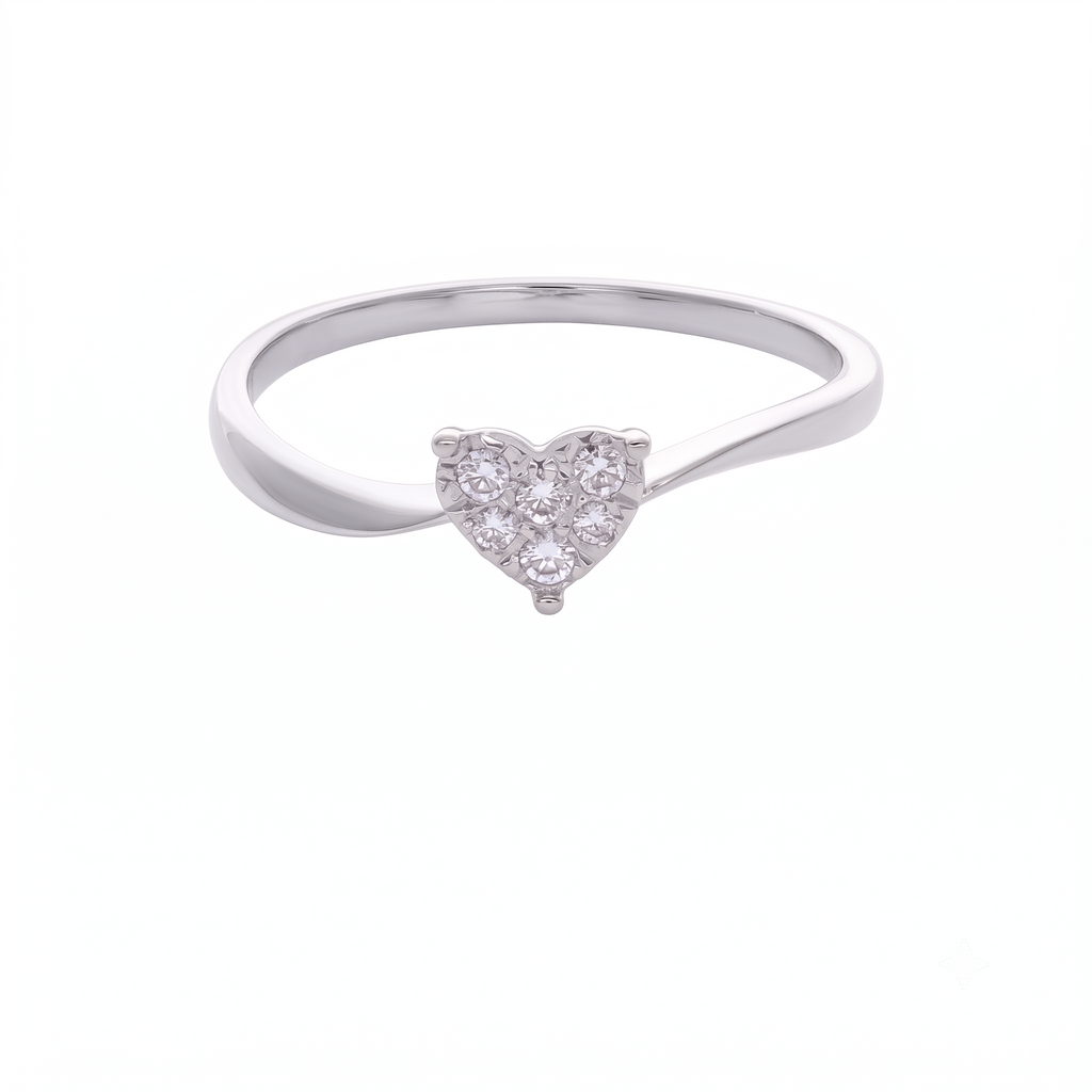 Anillo Oro Blanco con Diamantes 0,08 ct | AN-14598