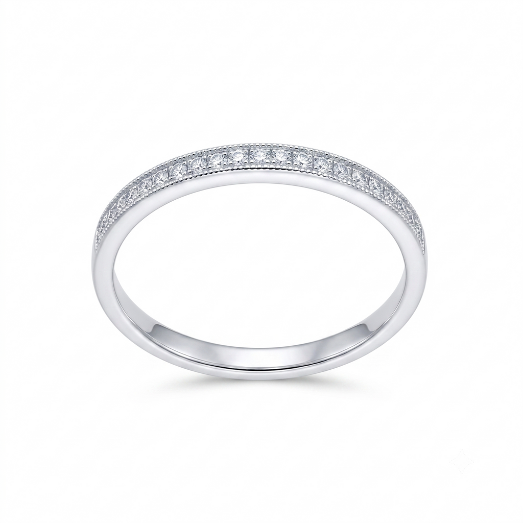 Anillo Platino con Diamantes 0,11 ct | AN-14599