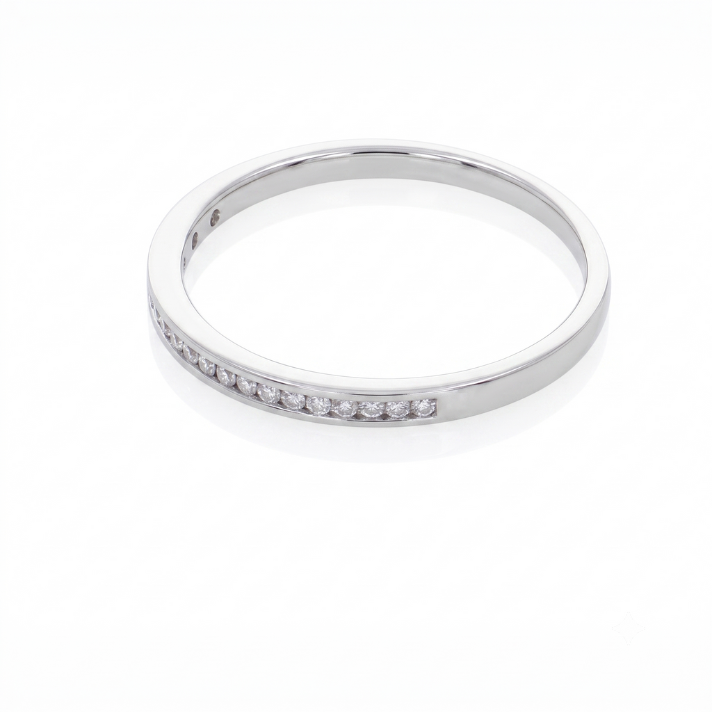 Anillo Platino con Diamantes 0,12 ct | AN-14600