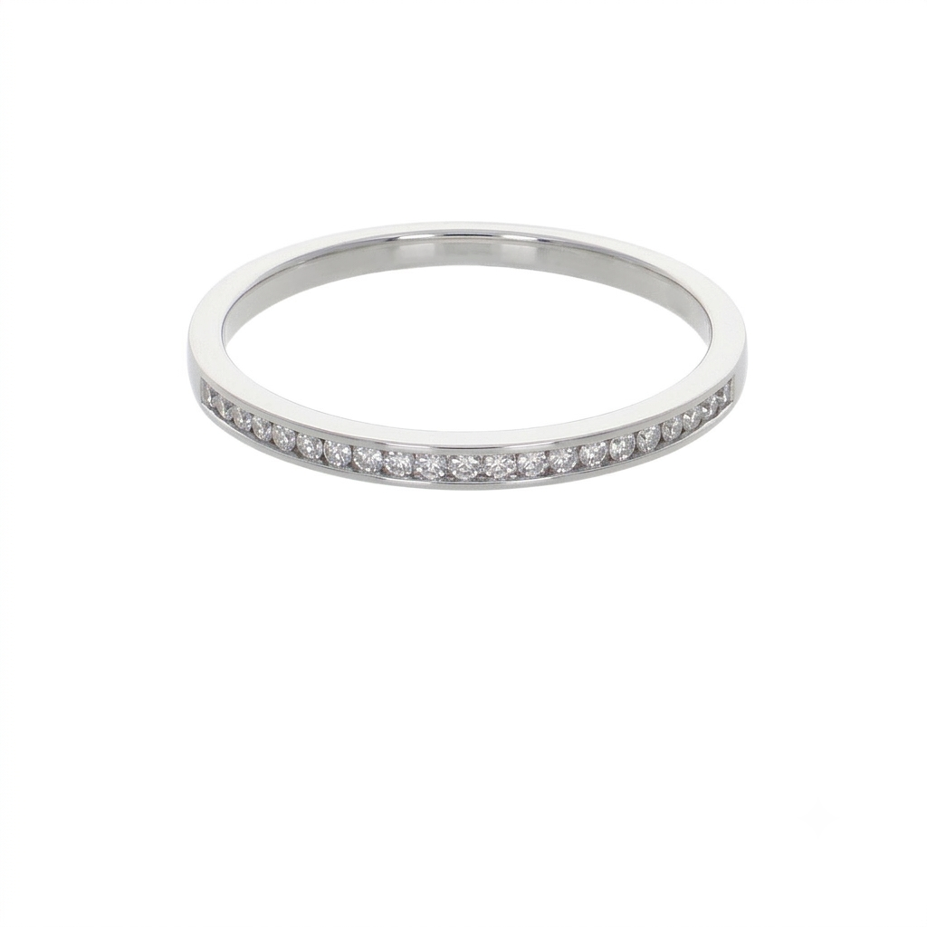 Anillo Platino con Diamantes 0,12 ct | AN-14600