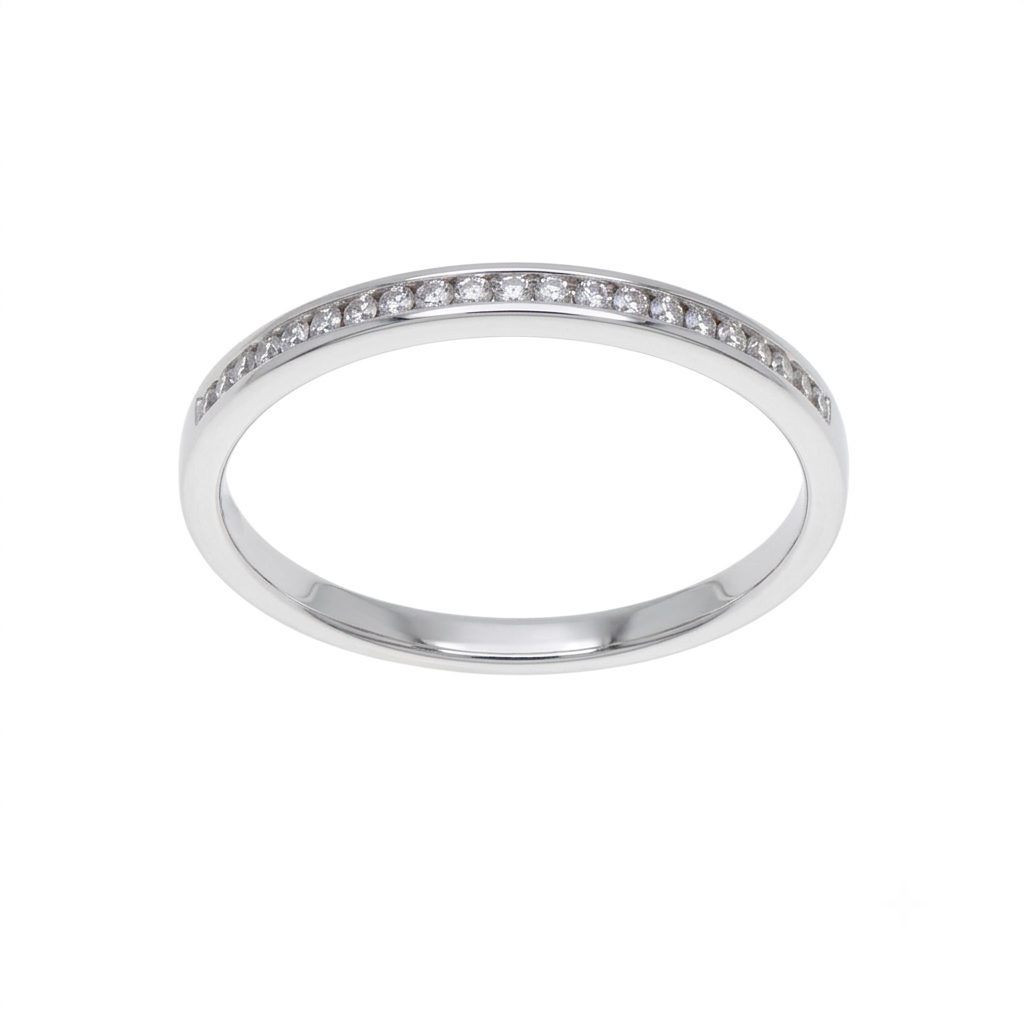 Anillo Platino con Diamantes 0,12 ct | AN-14600