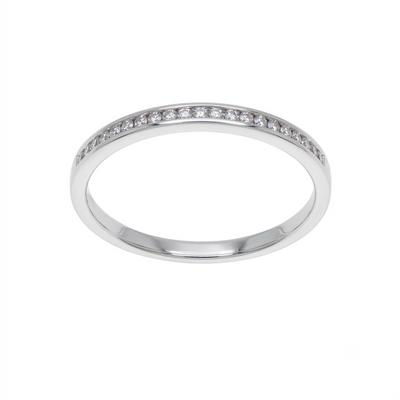 Anillo Platino con Diamantes 0,12 ct | AN-14600