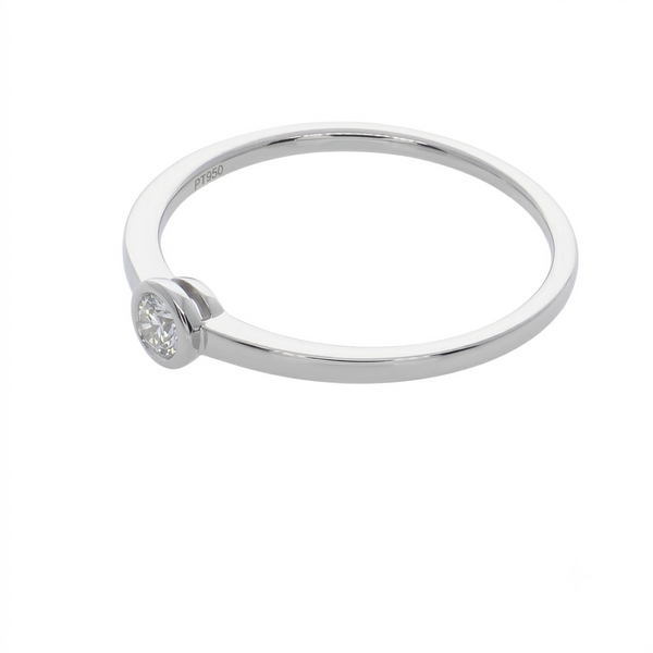 Anillo Platino con Diamante 0,13 ct | AN-14602