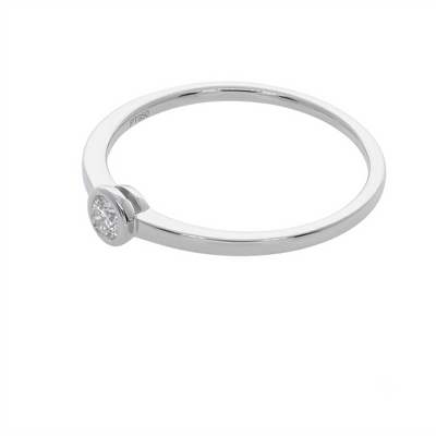 Anillo Platino con Diamante 0,13 ct | AN-14602