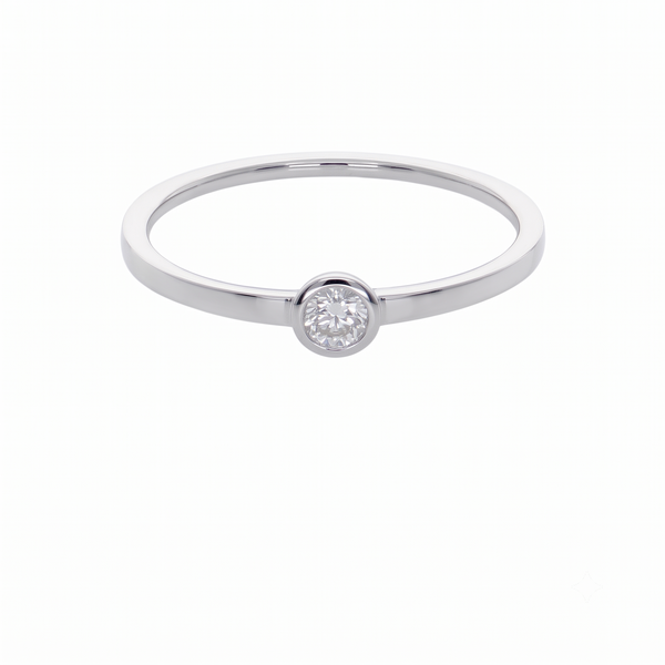 Anillo Platino con Diamante 0,13 ct | AN-14602