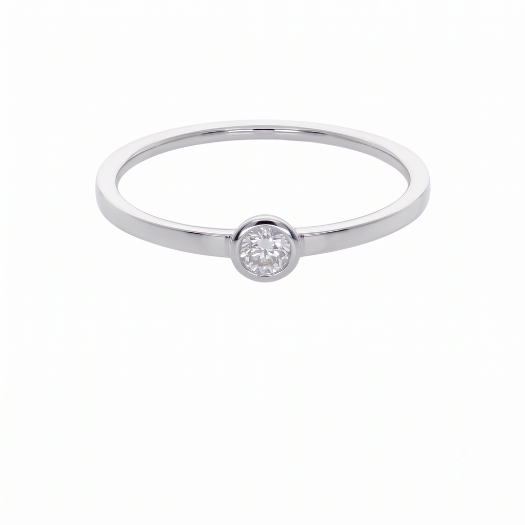 Anillo Platino con Diamante 0,13 ct | AN-14602