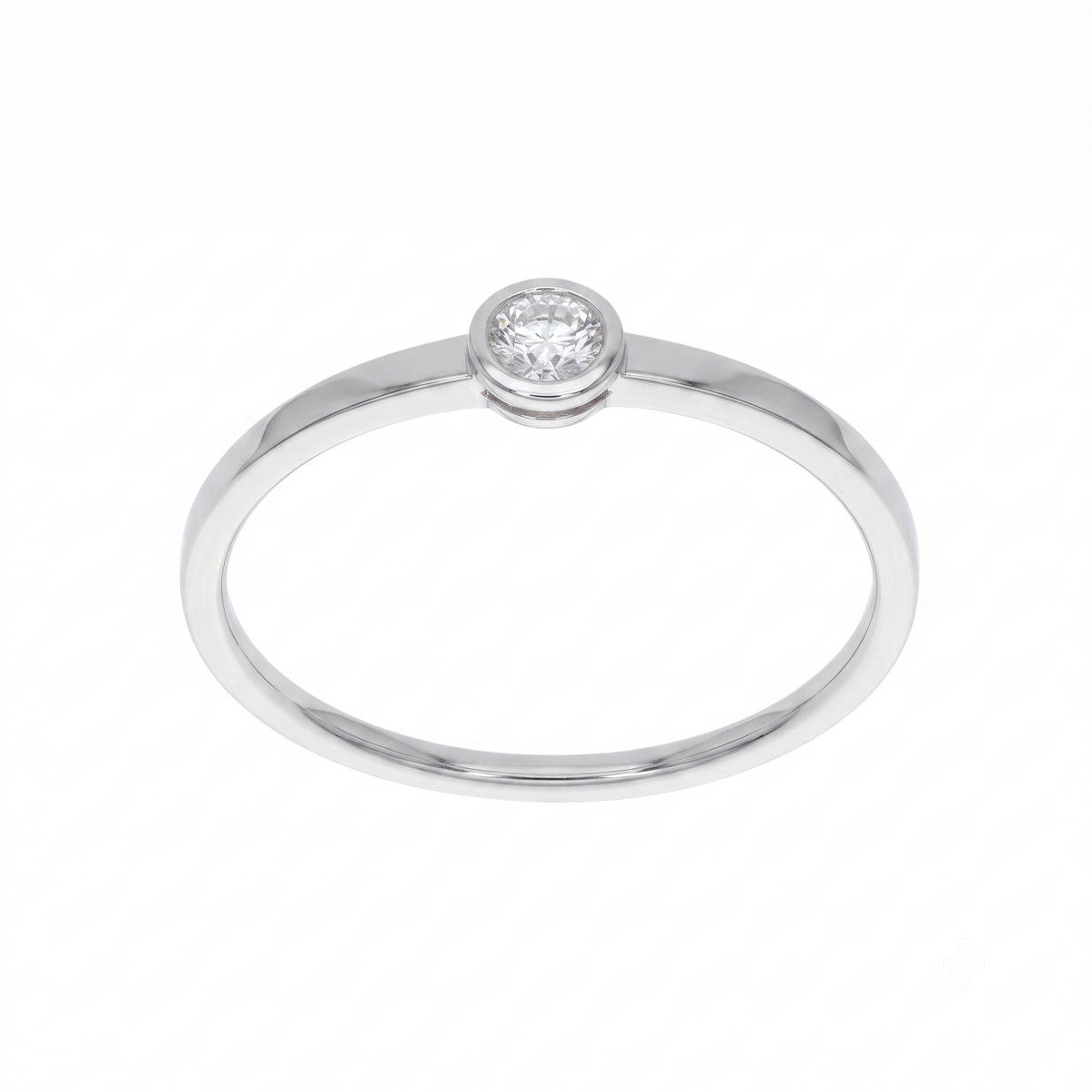 Anillo Platino con Diamante 0,13 ct | AN-14602