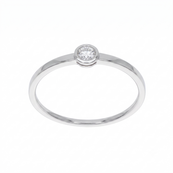 Anillo Platino con Diamante 0,13 ct | AN-14602