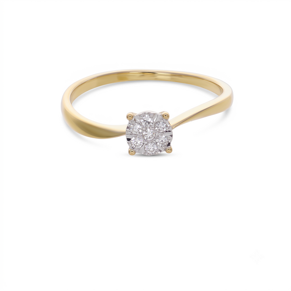Anillo Oro Amarillo con Diamantes 0.07ct | AN-14603