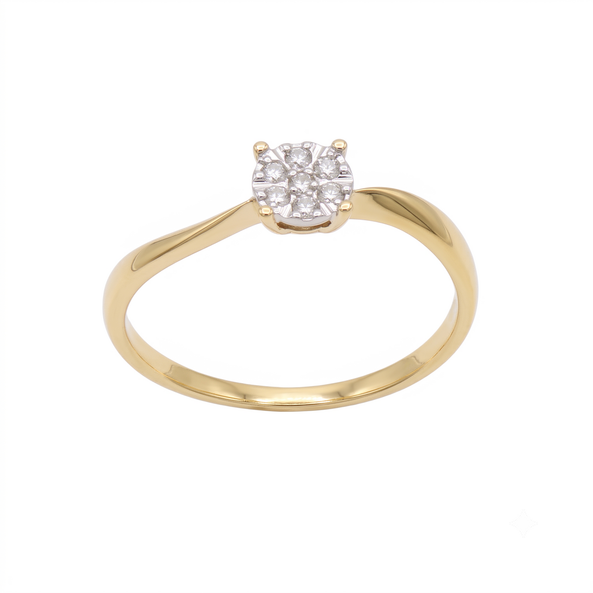 Anillo Oro Amarillo con Diamantes 0.07ct | AN-14603