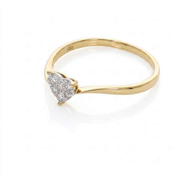 Anillo Oro Amarillo con Diamantes 0.08ct | AN-14604