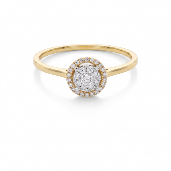 Anillo Oro Amarillo con Diamantes 0,20 ct | AN-14606